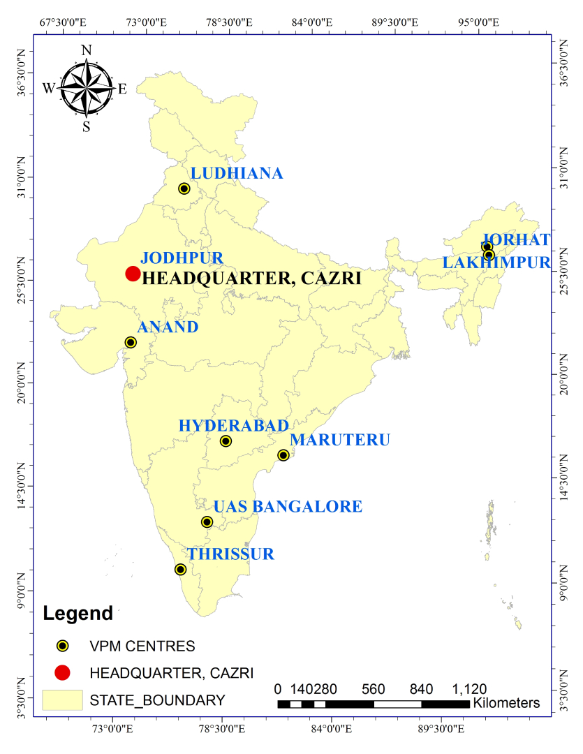 VPM Centres Map
